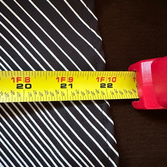 Kasper Separates Black & White Satin Zigzag Lines With Tie In Front Sz S - Picture 7 of 8